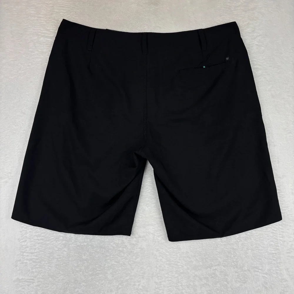 Burnside Mens Hybrid Shorts Black Size 38 Quick Dry Casual Board Shorts